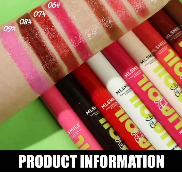 Set de labiales MLSMILE 3 en 1: brillo intenso, hidratante y duradero.