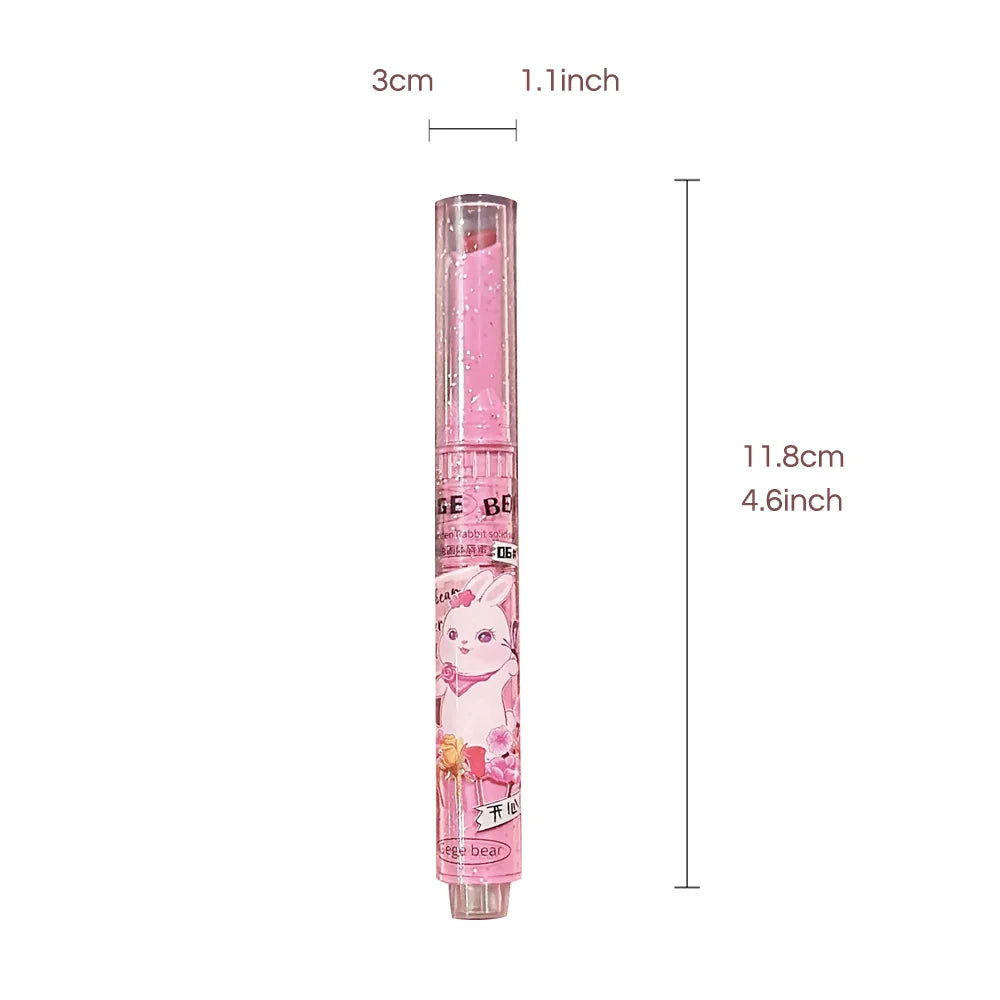 Brillo labial Gege Bear Garden Pink Rabbit: hidratante, duradero y resistente al agua.