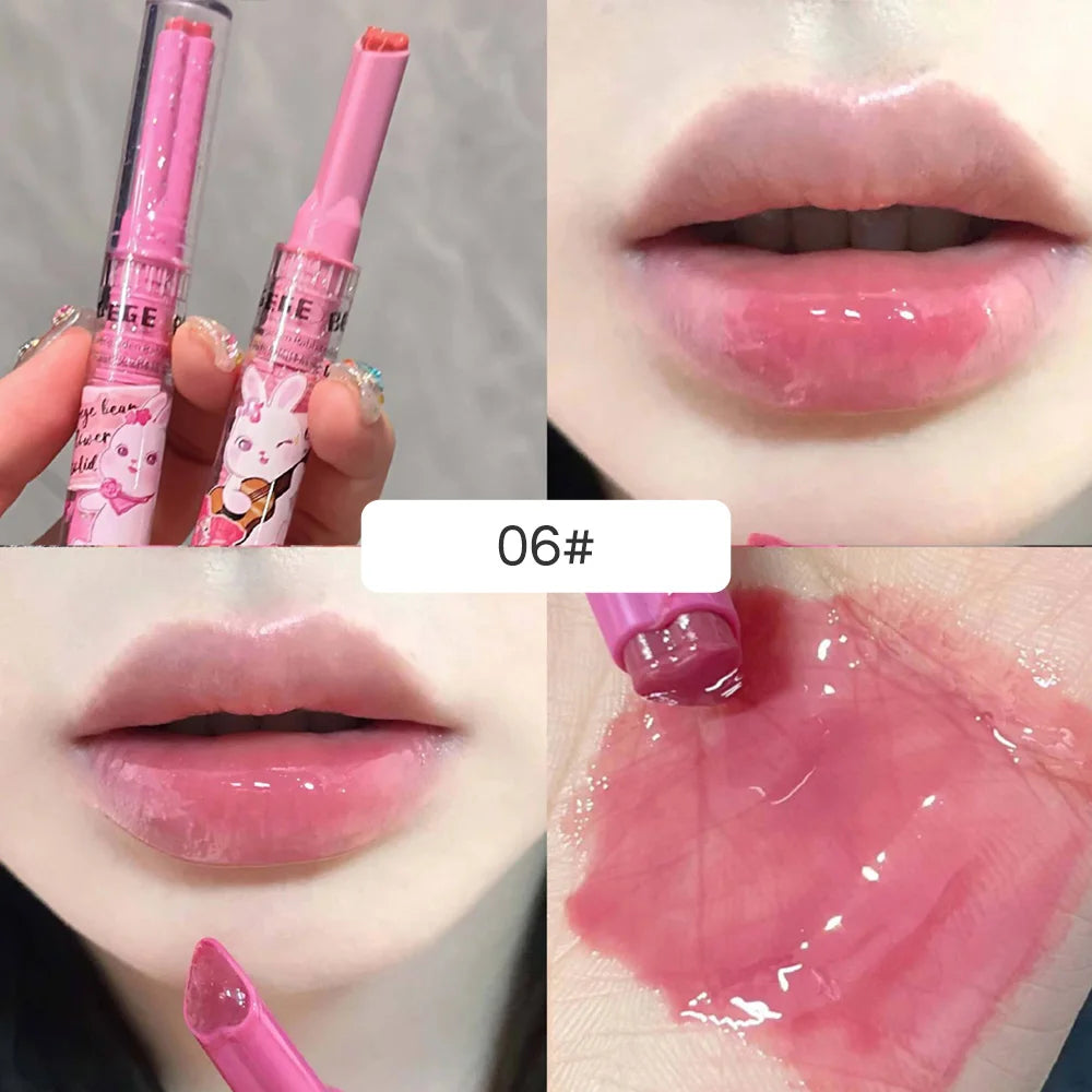 Brillo labial Gege Bear Garden Pink Rabbit: hidratante, duradero y resistente al agua.