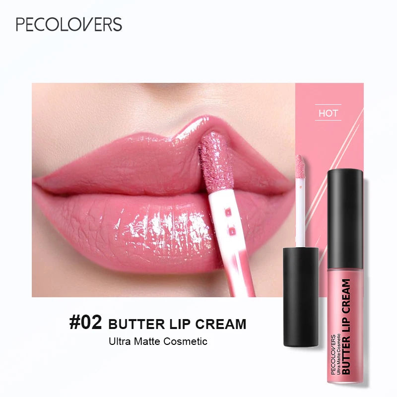 Labial líquido a prueba de agua LuxuryGlow: 21 tonos vibrantes con vitamina E y voluminizador de labios