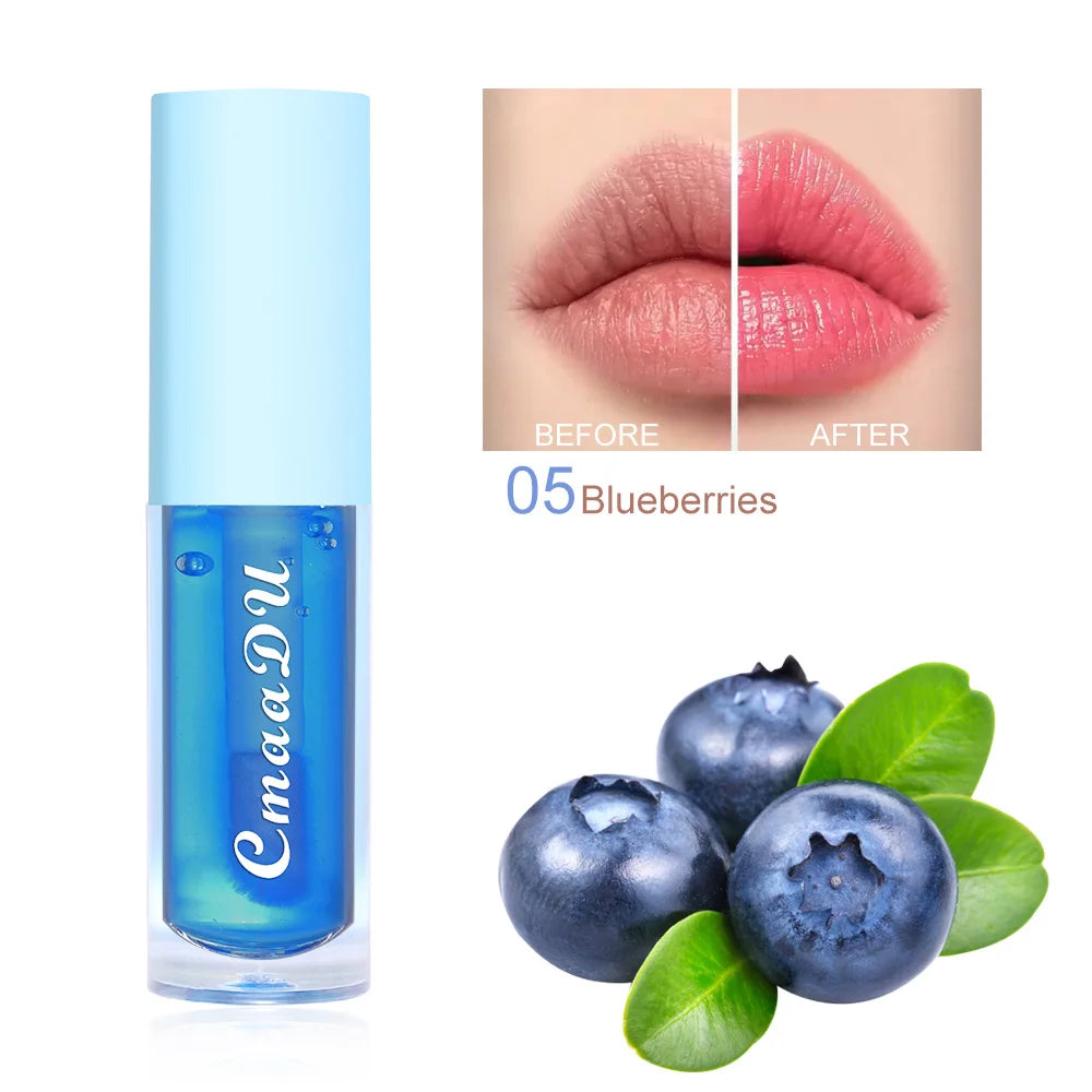 CMAADU 6-in-1 Color-Changing Lip Gloss Set – Fruity, Long-Lasting & Hydrating