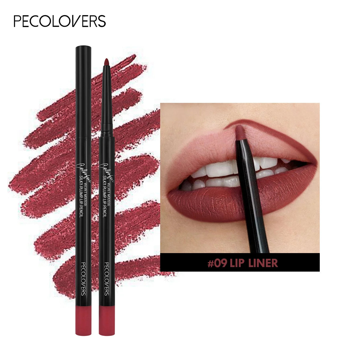 LuxuryGlow 12-Color Waterproof Matte Lip Liner Pencil Set – Long-Lasting, Non-Stick & Moisturizing