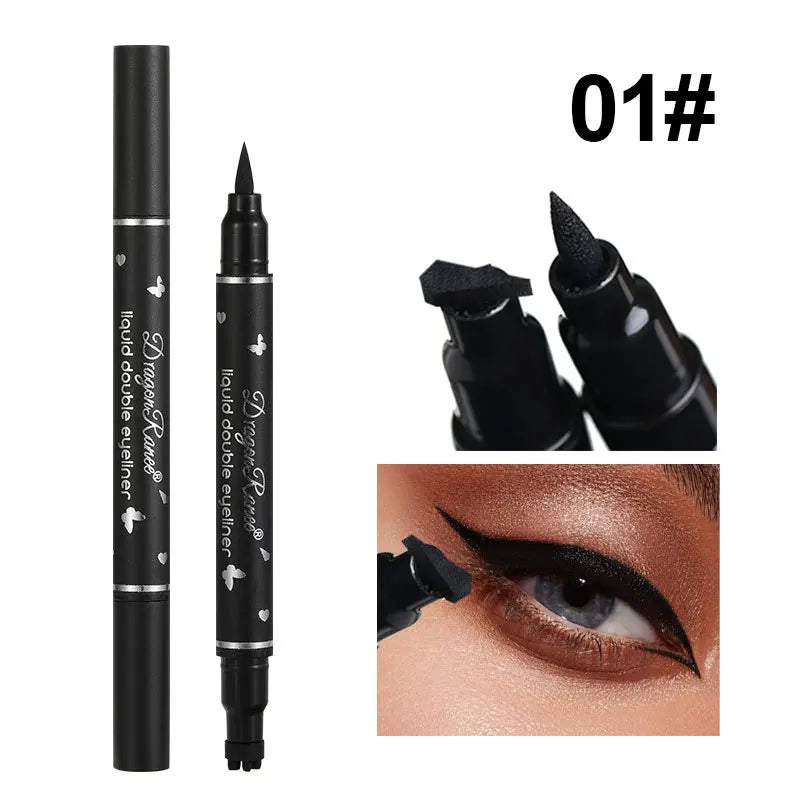 Dragon Ranee Double-Head Eyeliner with Star Stamp – Waterproof & Smudge-Proof (2.5g)