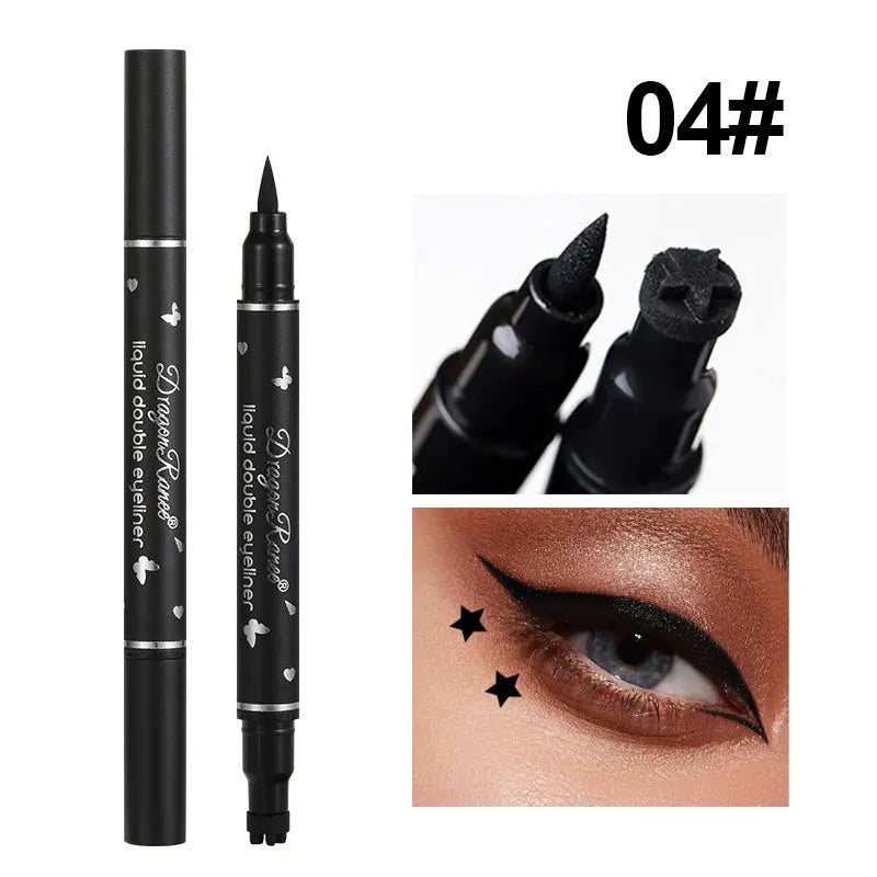 Dragon Ranee Double-Head Eyeliner with Star Stamp – Waterproof & Smudge-Proof (2.5g)