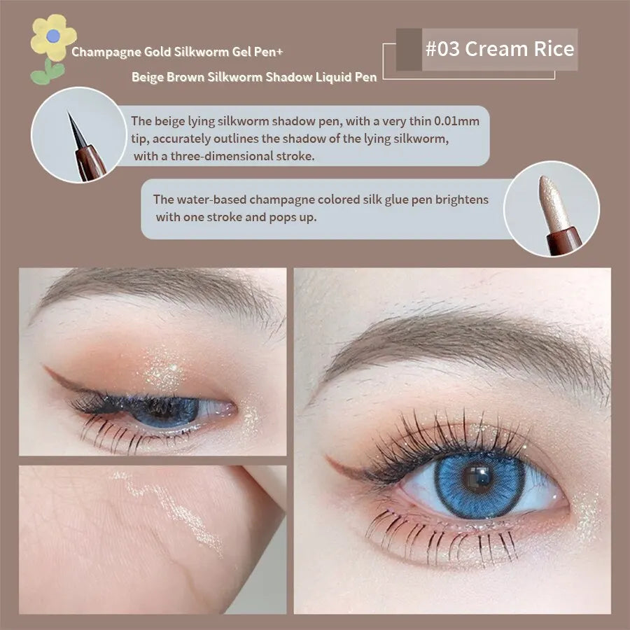 MAXFINE Double-Head Eyeliner Pen – Waterproof Fine Tip & Eye Brightener