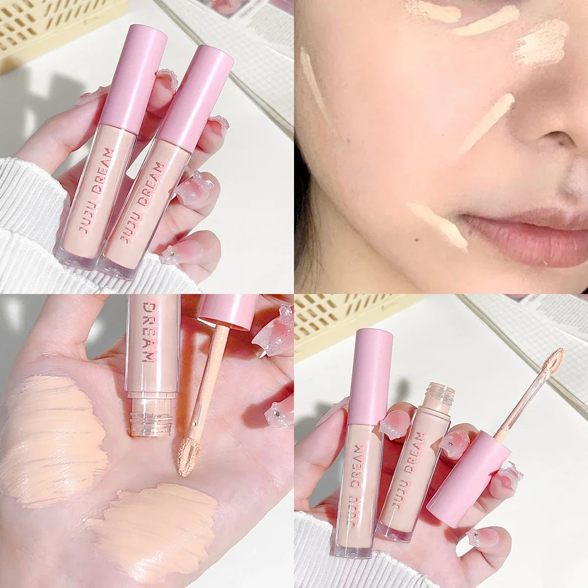 Sombra de ojos líquida resistente al agua JUJU Dream: acabado mate y brillante de alta pigmentación, resistente a las manchas, corrector de ojos de larga duración (3 g)