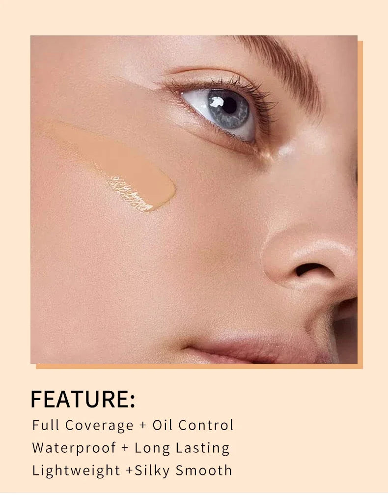LIDORIA 30ml Waterproof Liquid Foundation – Matte, Oil-Control & Full Coverage