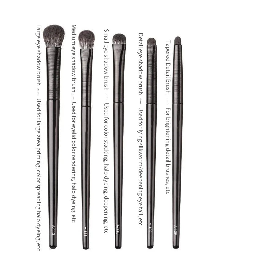 LuxuryGlow 6PCS Natural Eye Makeup Brush Set – Eyeshadow, Eyebrow & Eyeliner Tools