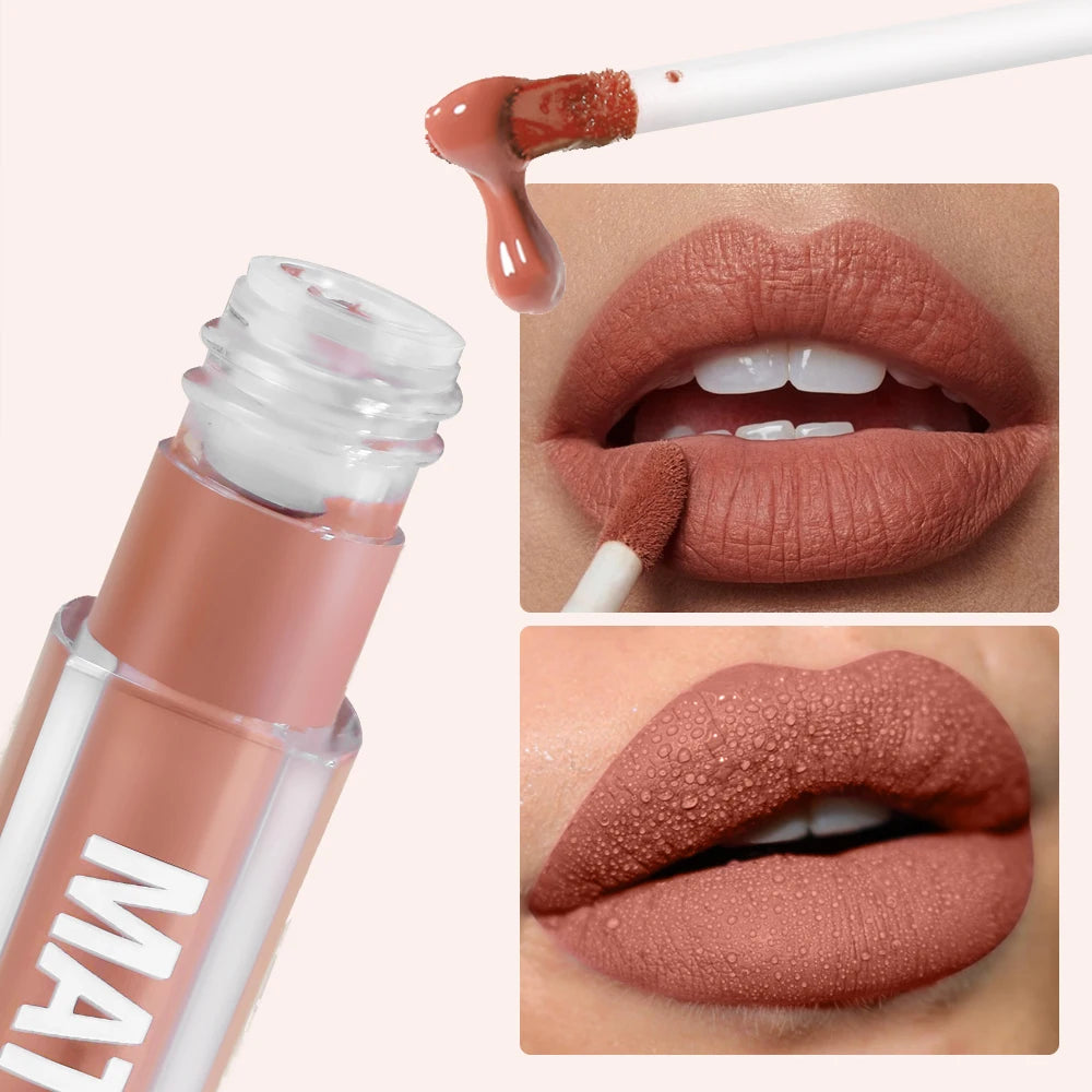 Fit Colors Matte Lip Gloss – Waterproof, Long-Lasting Velvet Lipstick