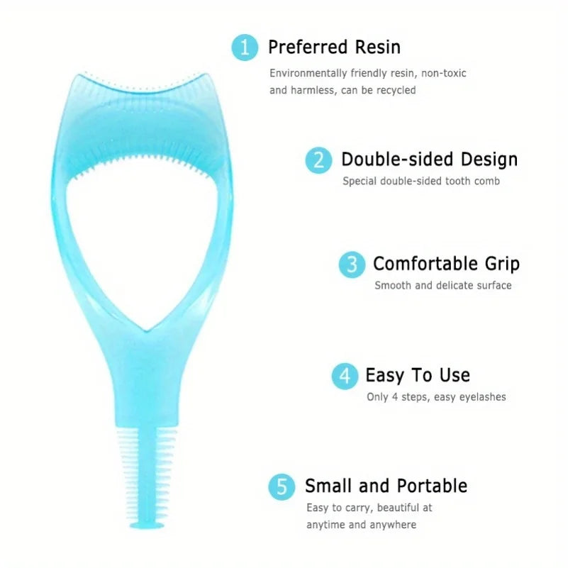 LuxuryGlow 3-in-1 Mascara Applicator, Eyelash Curler Guard & Eyebrow Shaping Tool
