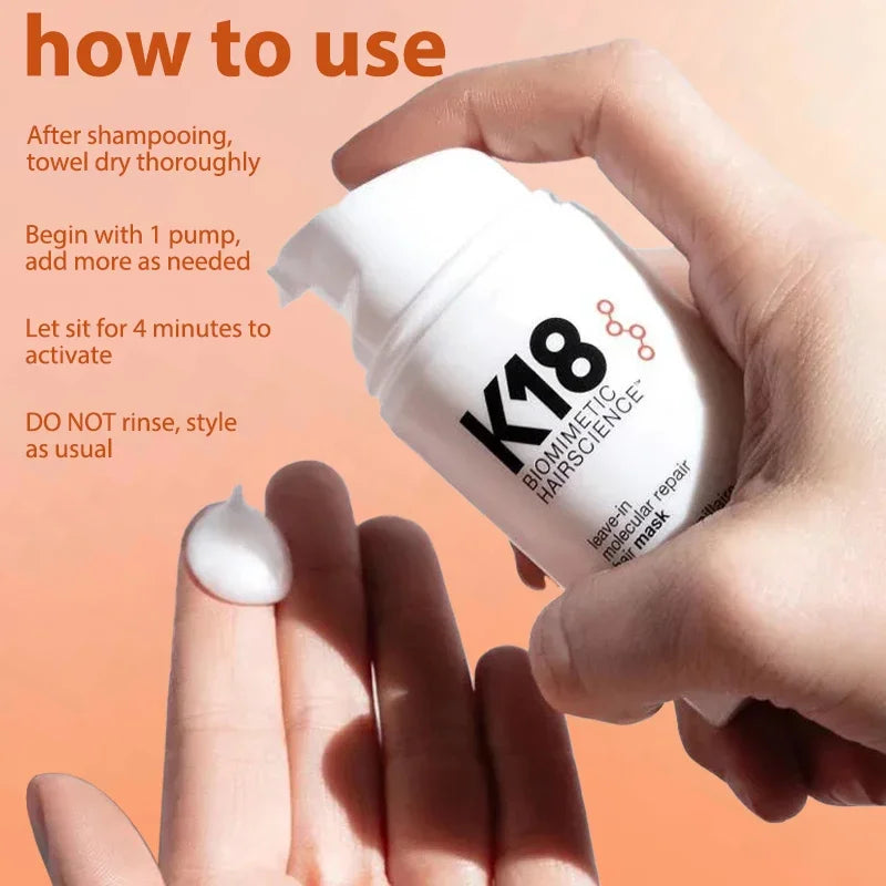 Jaysuing K18 Leave-In Repair Hair Mask – 50ML Conditioner for Dry & Damaged Hair (4-Minute Treatment)