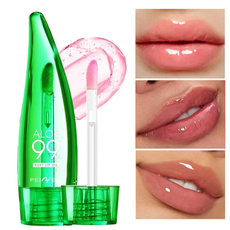 Bálsamo labial LuxuryGlow con 99 % de aloe vera que cambia de color: hidratante y nutritivo.