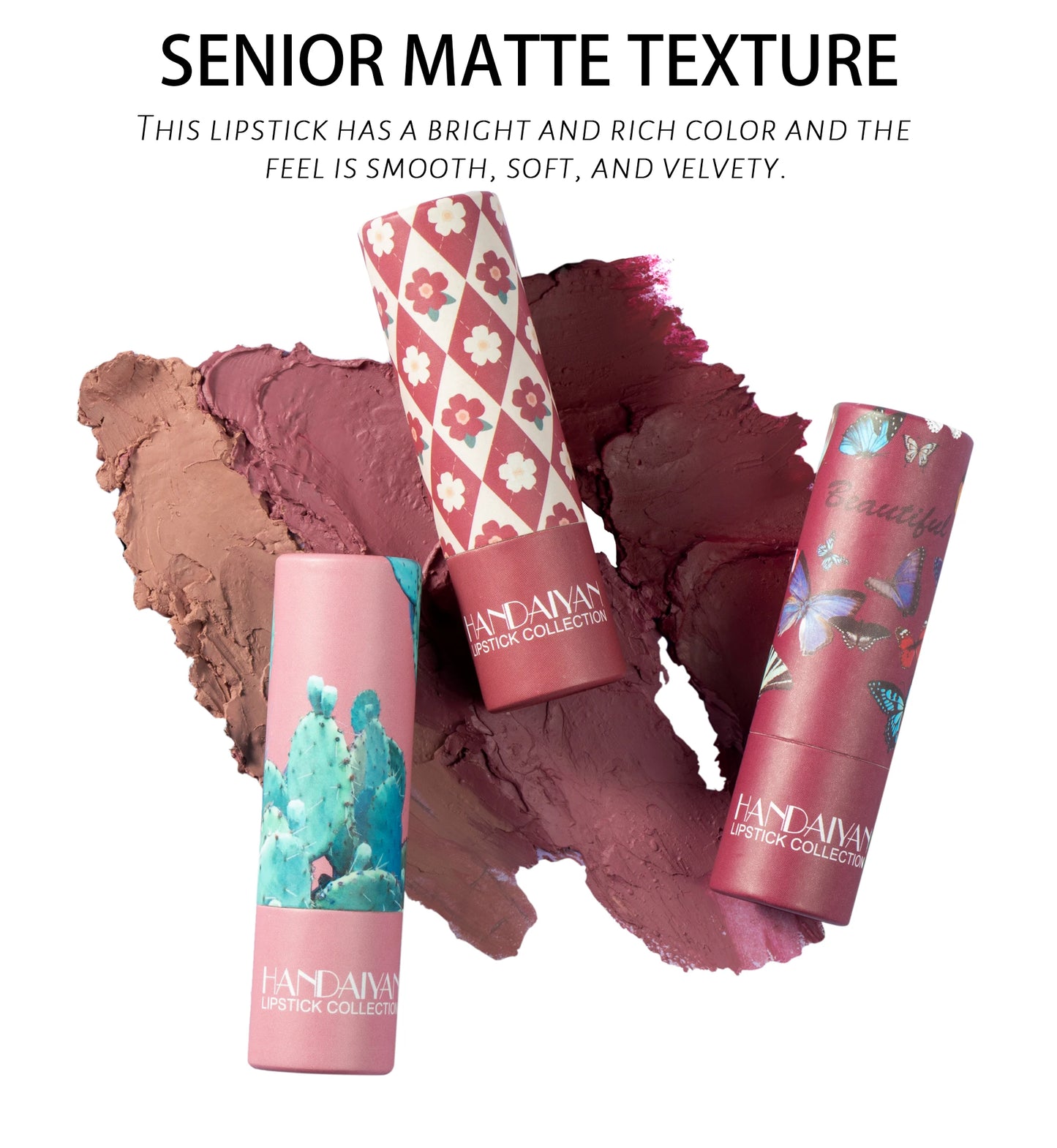 Handaiyan Naked Color Velvet Matte Lipstick – Long-Lasting & Moisturizing