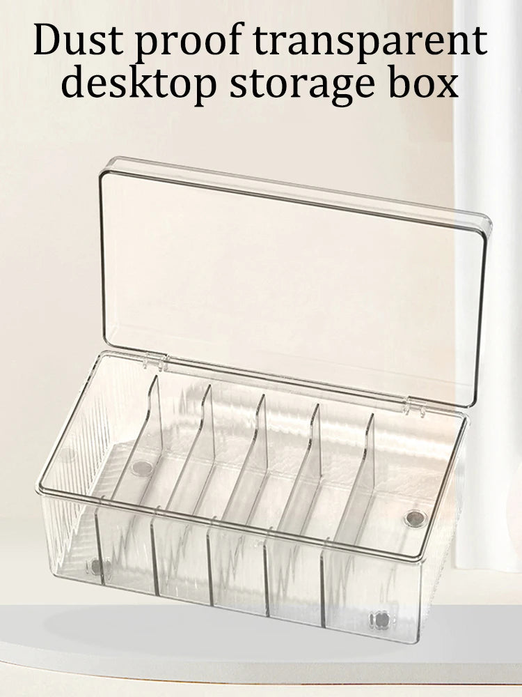 LuxuryGlow Professional Acrylic Eyelash Storage Box with Lid – Transparent Organizer for Lash Stylists