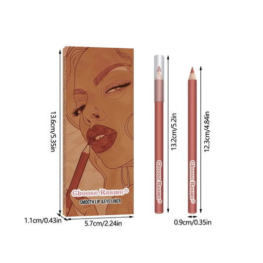 CHOOSE RASME 6pcs Waterproof Lip Liner Set – Long-Lasting, Fade-Proof Nude Shades