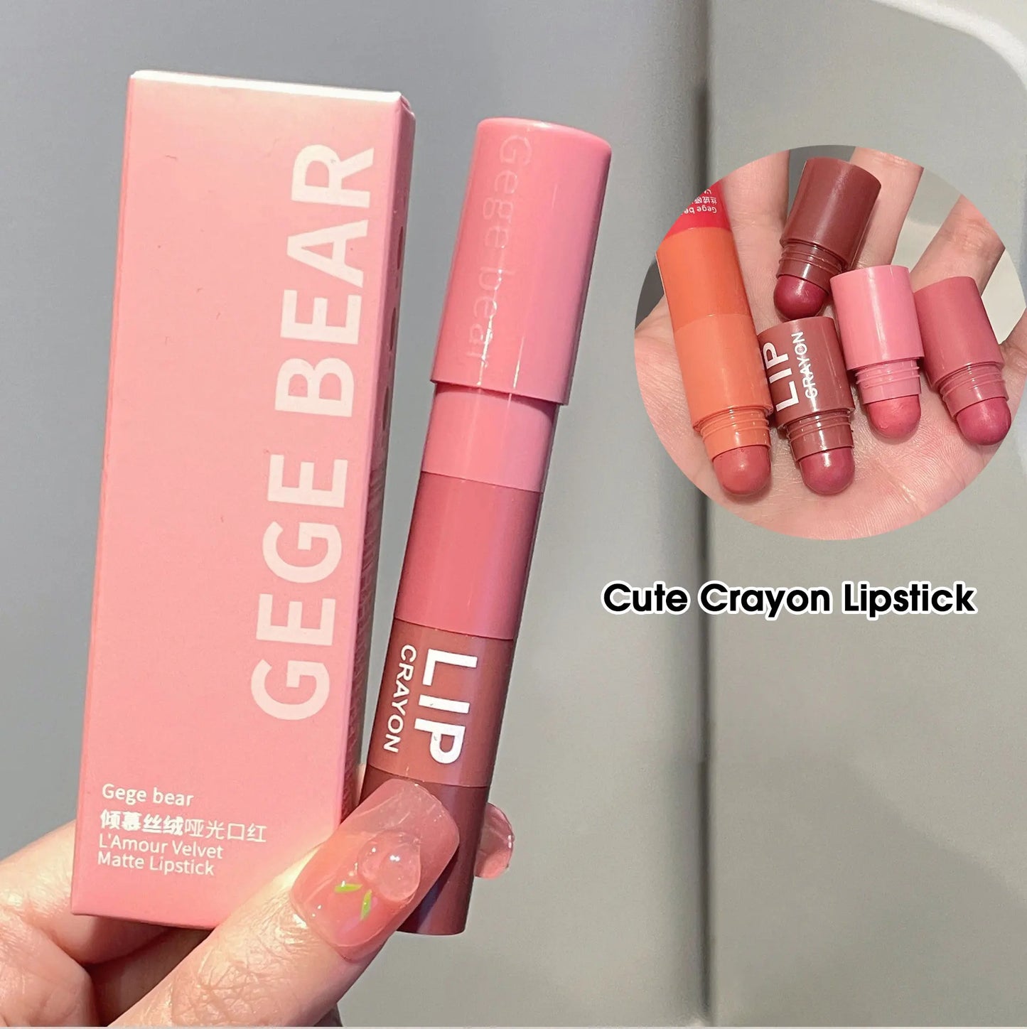 Lápiz labial LuxuryGlow Matte Velvet Mist de 4 colores: resistente al agua, duradero e hidratante.