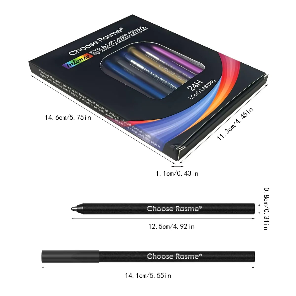 LuxuryGlow 12-Color Glitter & Shimmer Eyeshadow Eyeliner Stick Set – Smooth, Long-Wear Makeup Pens