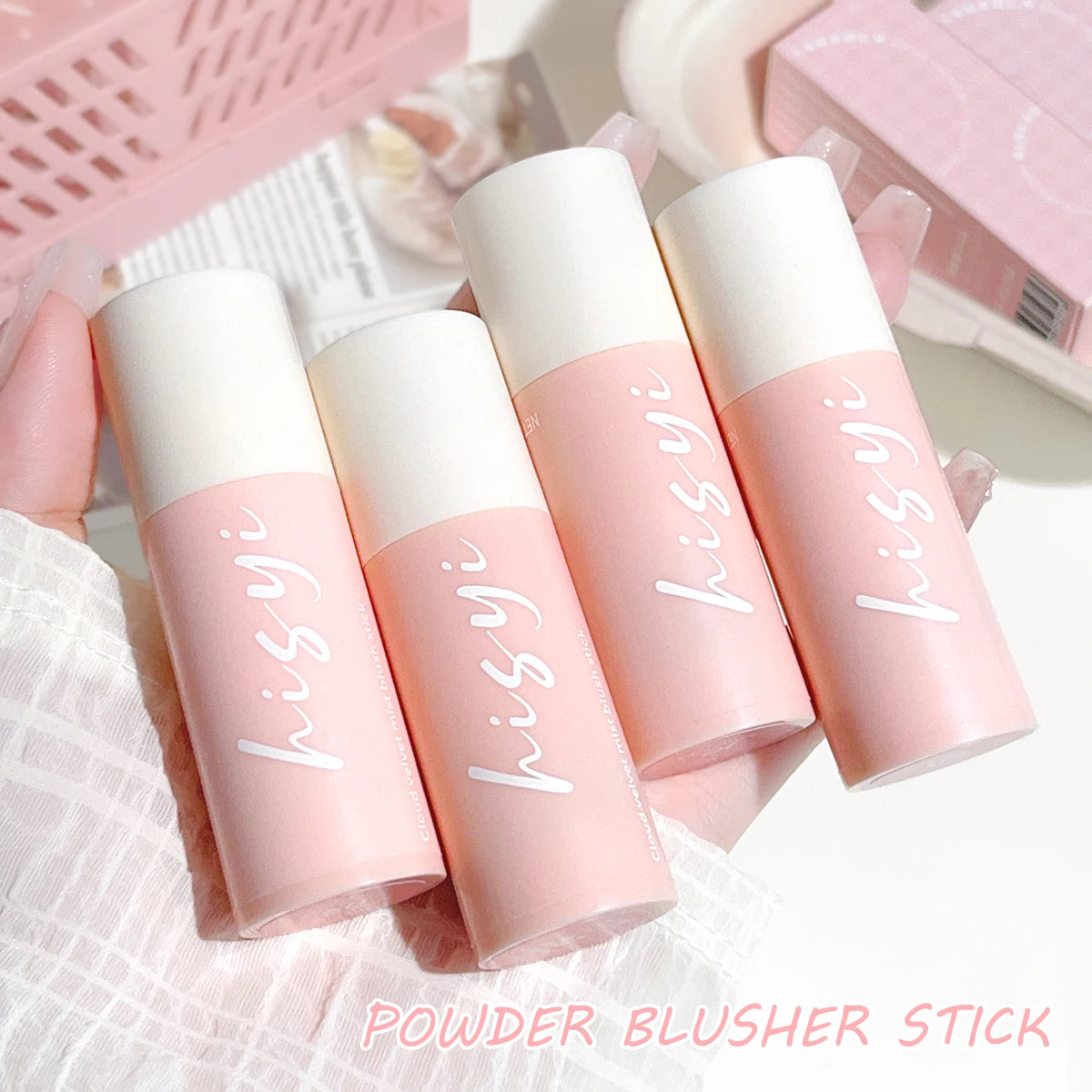 HISYI Soft Fog Blush Stick – Long-Lasting, Dual-Use Cheek & Lip Tint