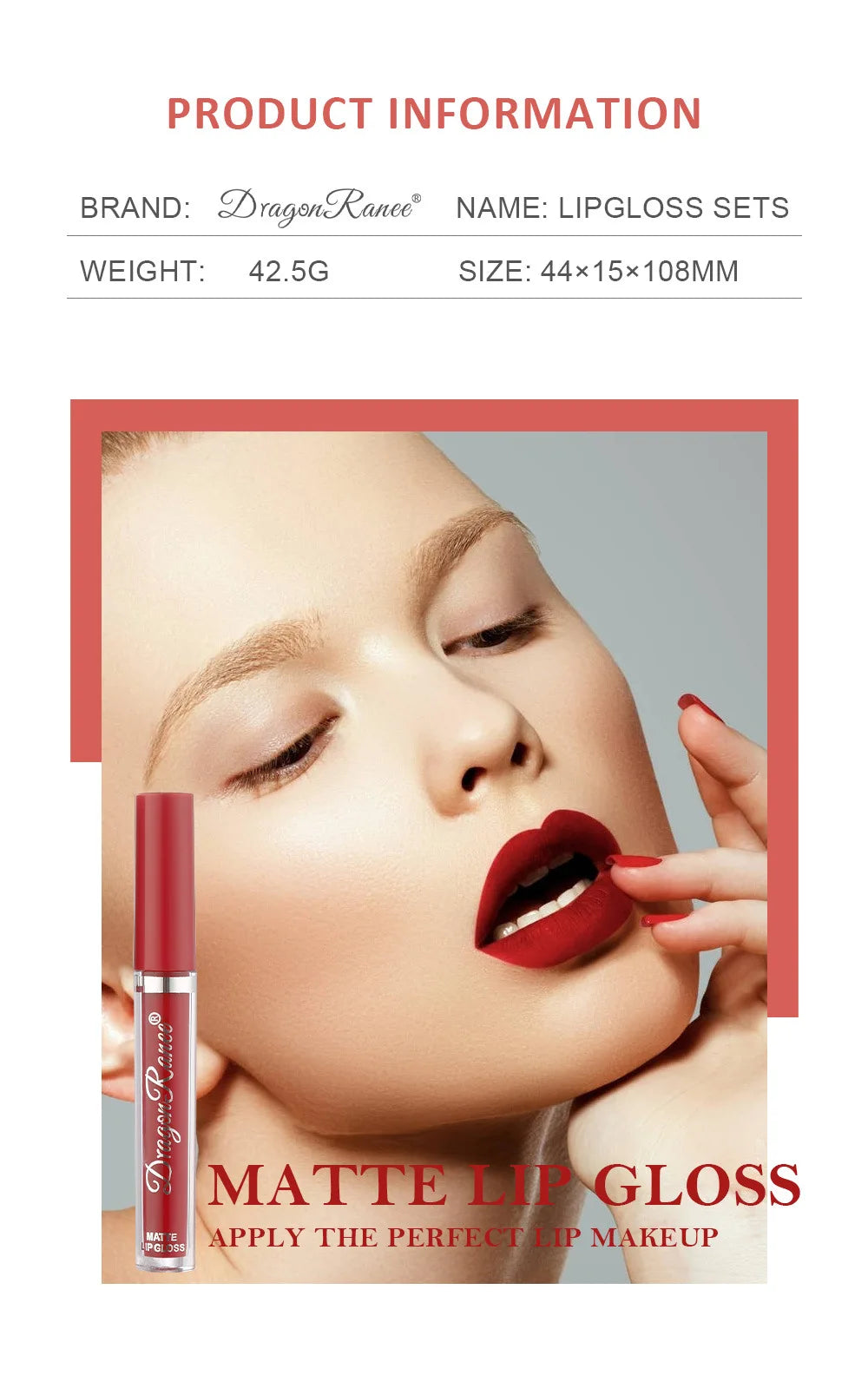 LuxuryGlow - Set de 3 labiales líquidos mate de larga duración - Maquillaje coreano resistente al agua