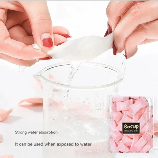 Toallas de algodón comprimidas LuxuryGlow (50 unidades) para viajes y cuidado de pieles sensibles