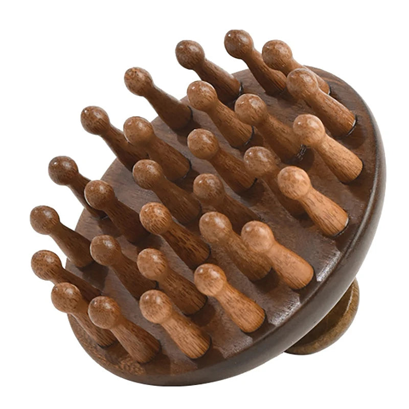 AQTOCNA Multi-Functional Wooden Scalp & Body Massage Comb – Sandalwood Guasha Therapy Tool