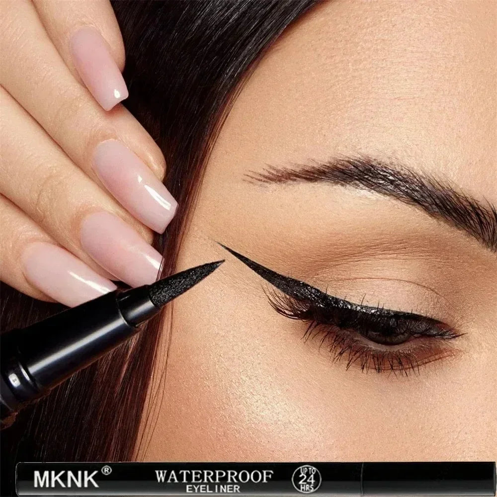LuxuryGlow Quick-Dry Waterproof Eyeliner Pencil – 24H Long-Lasting, Smudge-Proof, Matte Finish
