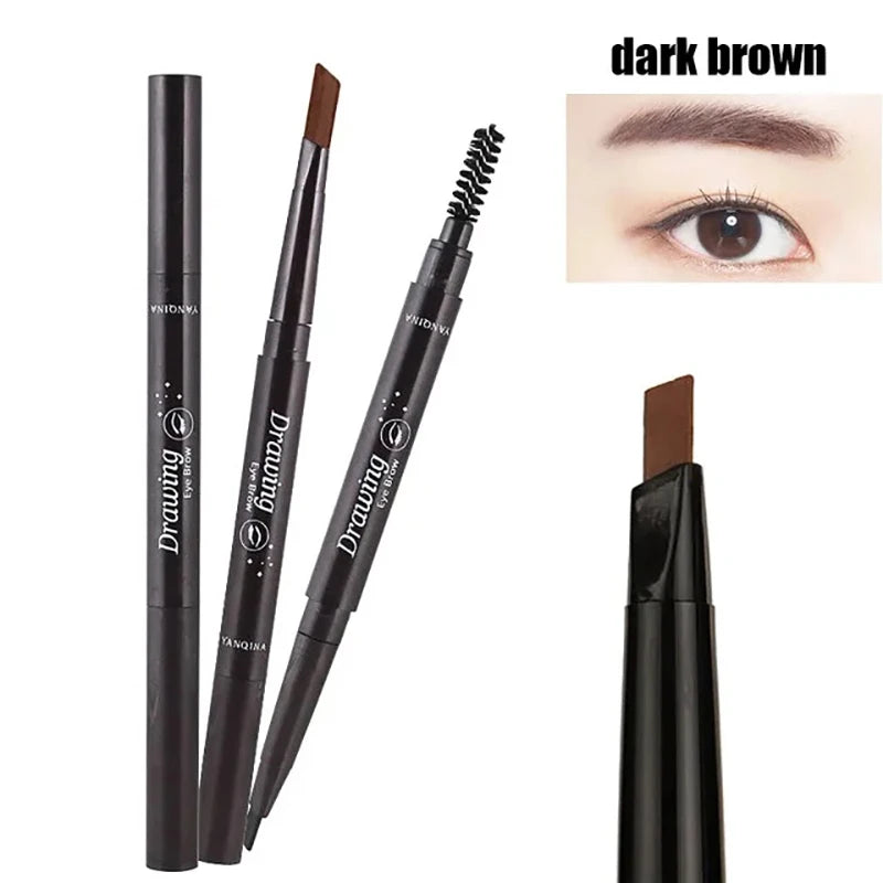LuxuryGlow 2-in-1 Waterproof Eyebrow Pencil — Long-Lasting with Brow Brush (5 Colors)