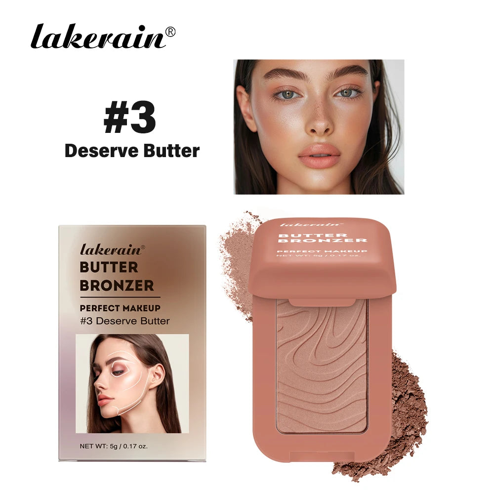 Bronceador Lakerain Butter: rubor nude sedoso y resistente al agua