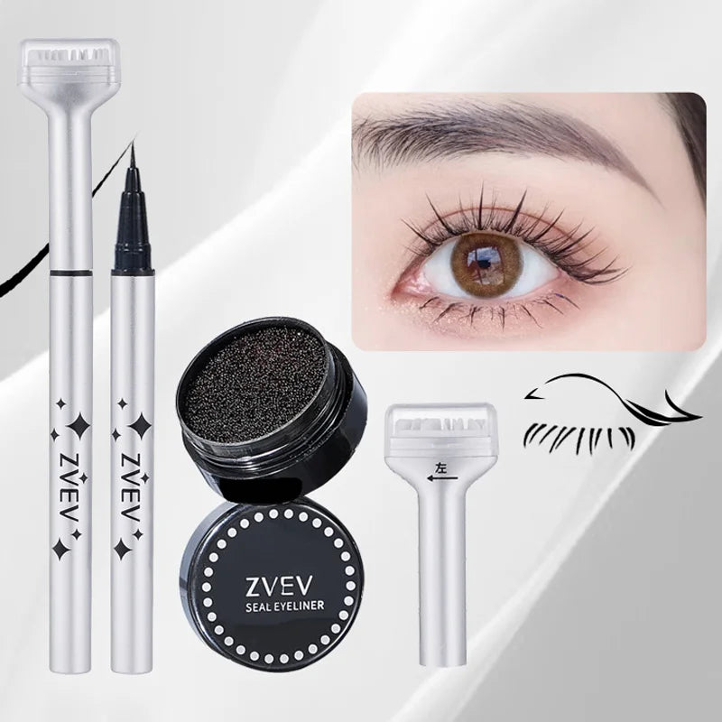 LuxuryGlow ZVEV 2-in-1 Lower Eyelash Stamp & Eyeliner – Waterproof & Sweatproof