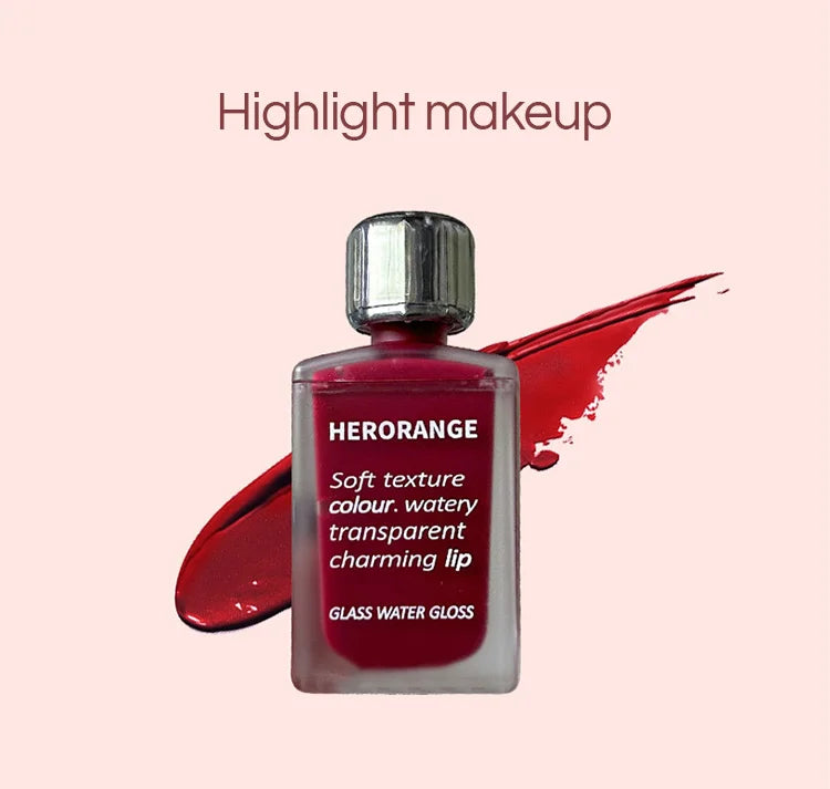 HERORANGE Mirror Lip Glaze: color de labios hidratante, no pegajoso y de alto brillo