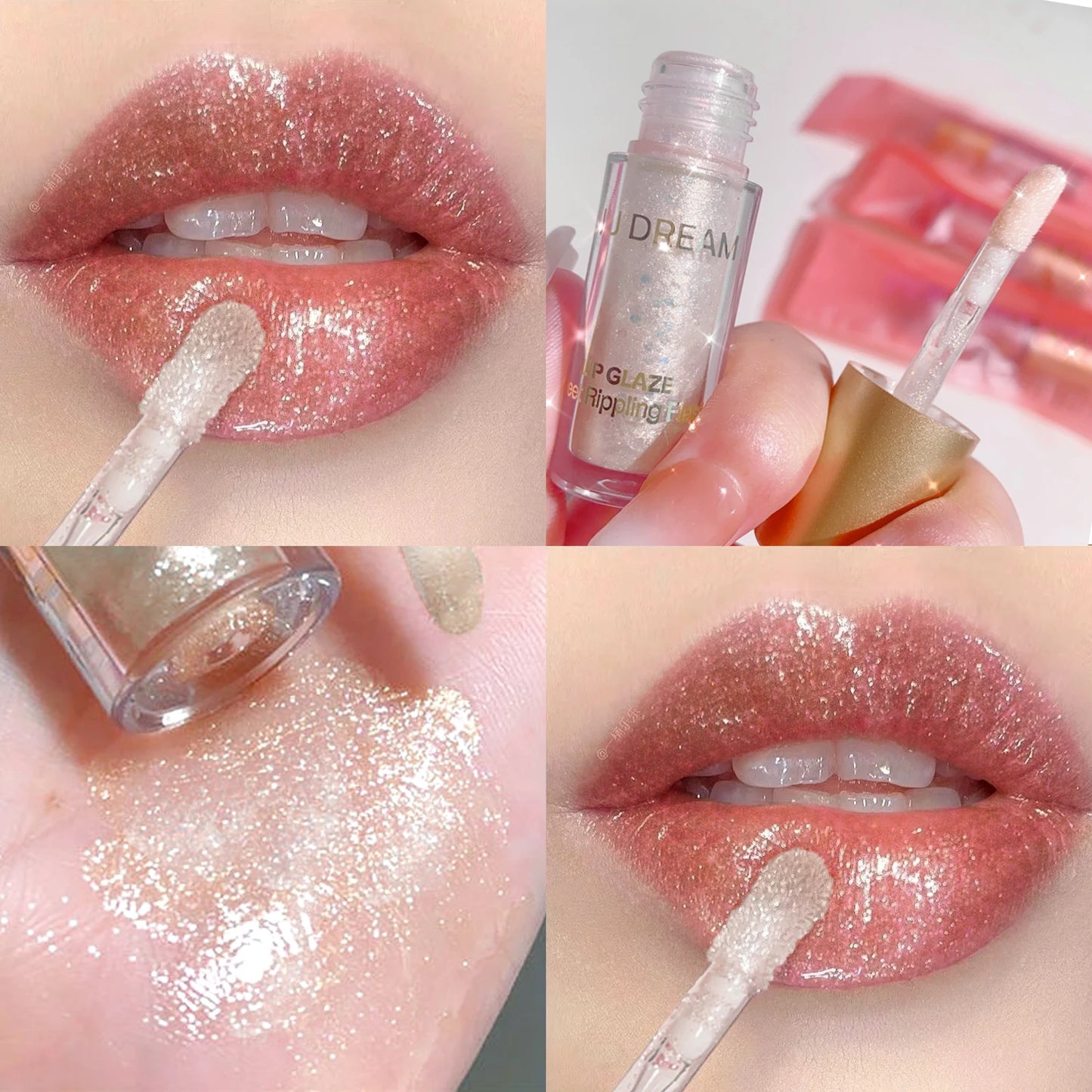 Brillo labial brillante JUJU Dream Sweet: brillo de espejo y acabado hidratante