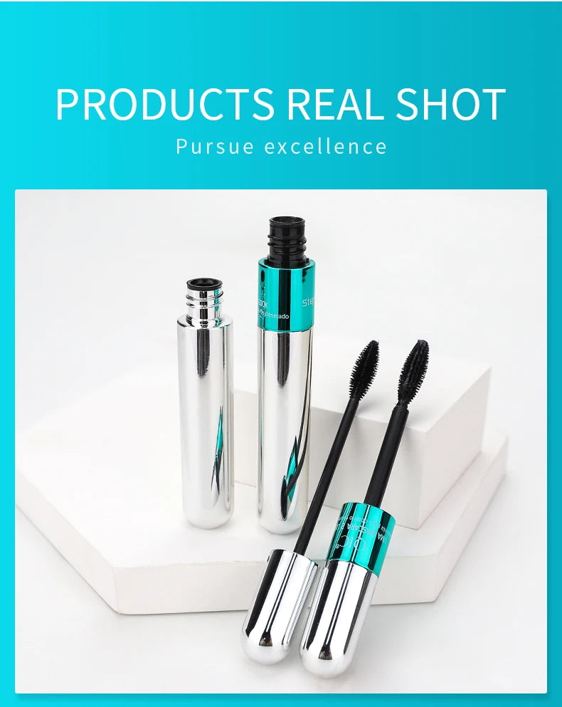 QIC 2-in-1 Waterproof Silk Fiber Mascara for Eyelash Extension – Lengthening & Volumizing