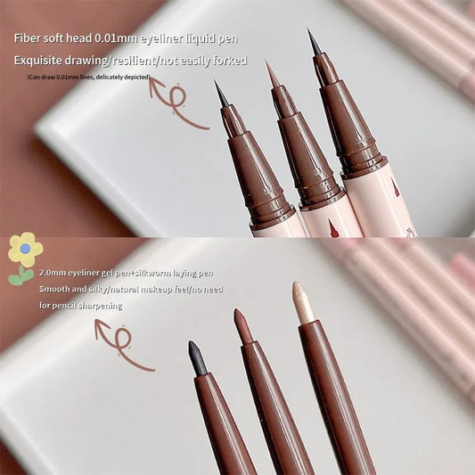 MAXFINE Double-Head Eyeliner Pen – Waterproof Fine Tip & Eye Brightener