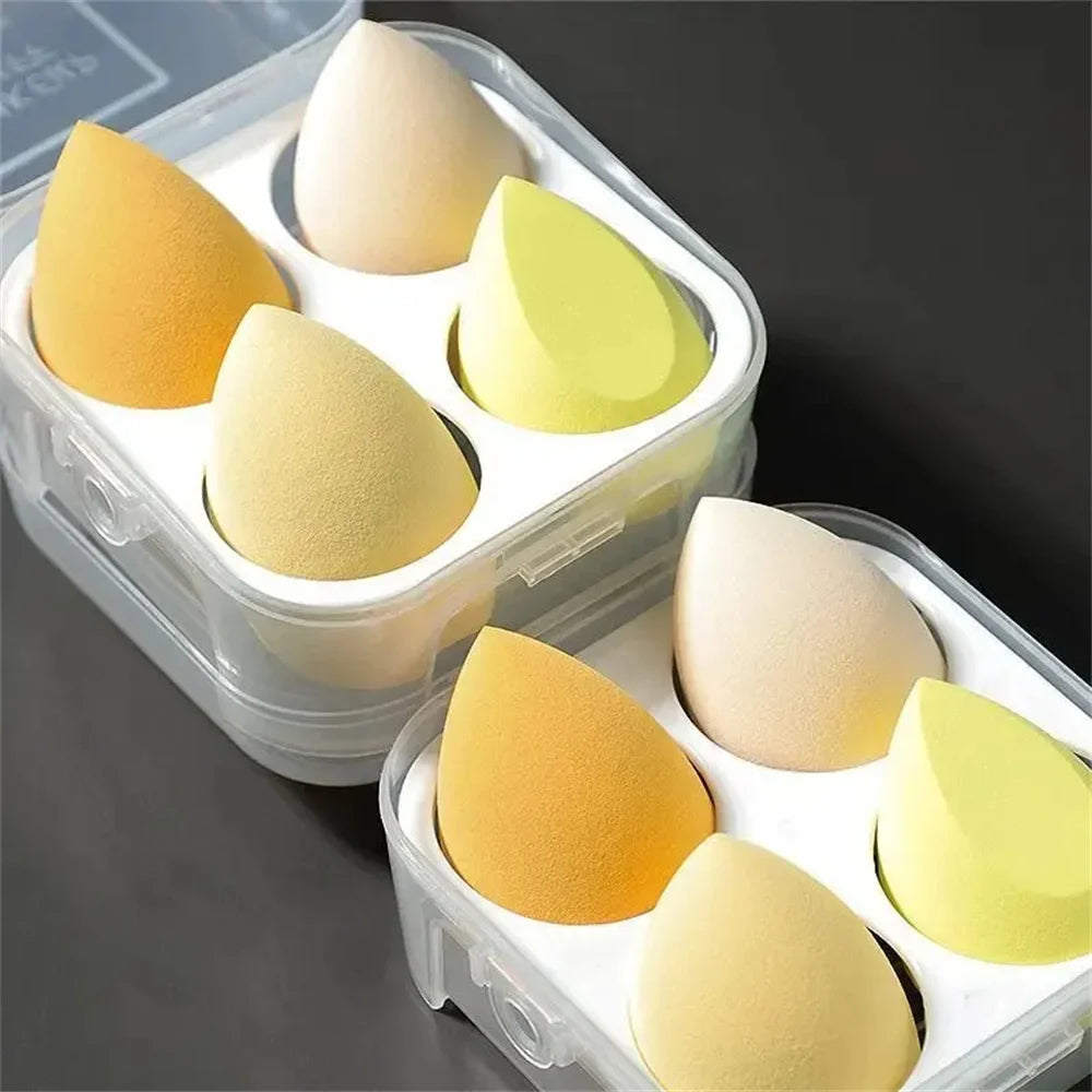 LuxuryGlow 4PCS Soft Makeup Sponge Blender Set – Flawless Foundation & Powder Puff