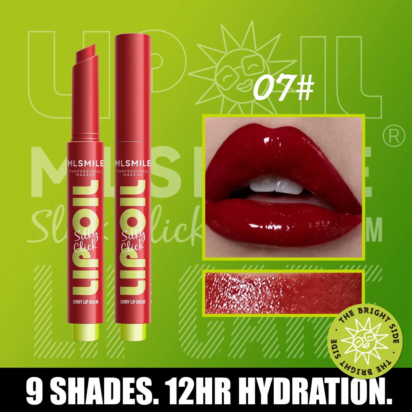 Brillo de labios MLSMILE Click: cuidado labial hidratante y duradero con brillo de espejo
