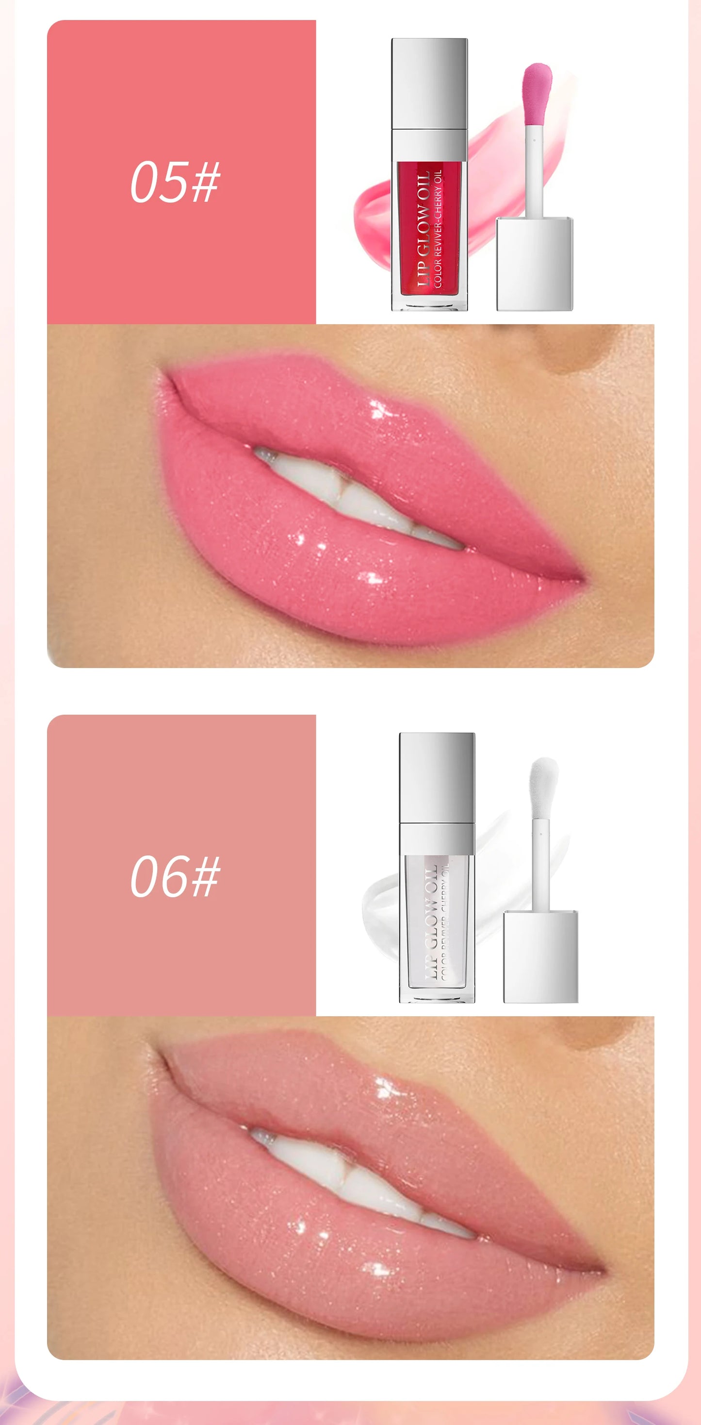 Aceite labial Hello Kiss Crystal Jelly | Brillo hidratante y voluminizador para labios hidratados