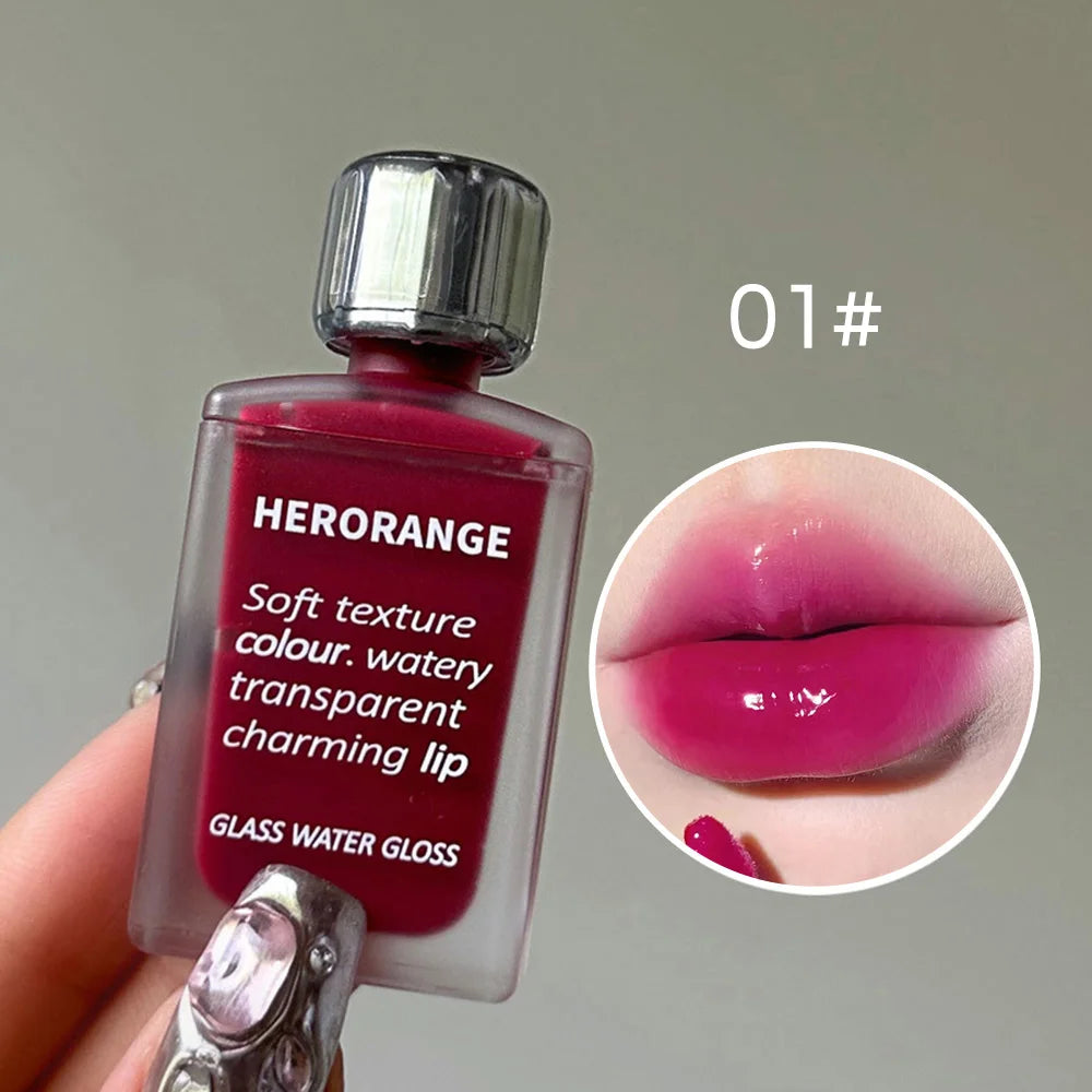 HERORANGE Mirror Lip Glaze: color de labios hidratante, no pegajoso y de alto brillo