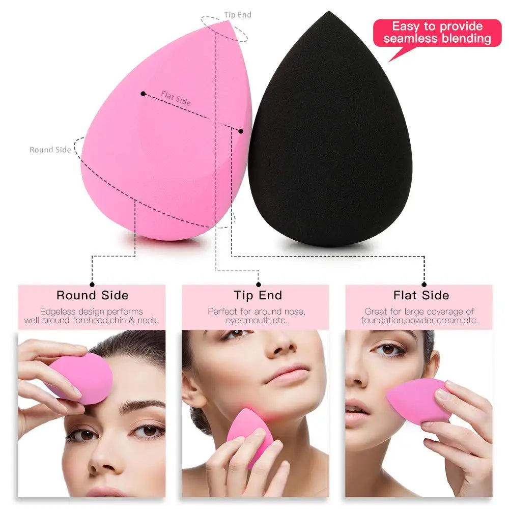 مجموعة إسفنجات مكياج فاخرة من LuxuryGlow - 10/20/50/100 قطعة من إسفنجات التجميل فائقة النعومة