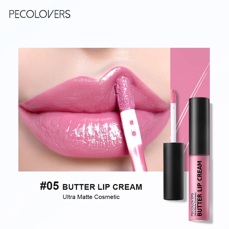 Labial líquido a prueba de agua LuxuryGlow: 21 tonos vibrantes con vitamina E y voluminizador de labios