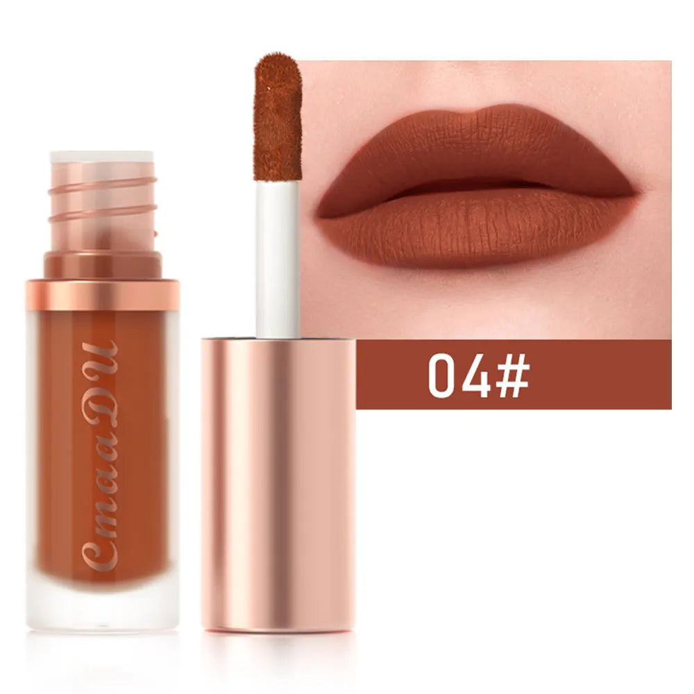 CMAADU Waterproof Matte Velvet Lip Gloss – Long-Lasting, Moisturizing, Non-Stick Formula