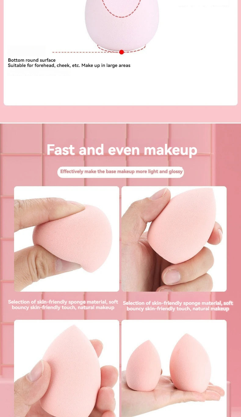 LuxuryGlow 4pcs Color Blend Beauty Sponges – Soft Latex-Free Makeup Applicator Set