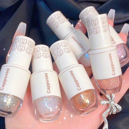 LuxuryGlow Cappuvini Star Dots Liquid Eyeshadow – Long-Lasting Waterproof Glitter Glow