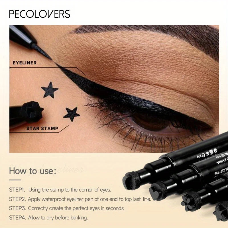 LuxuryGlow 7-in-1 Eyeliner Stamp Pen – Double-Ended, Waterproof, Fast-Drying