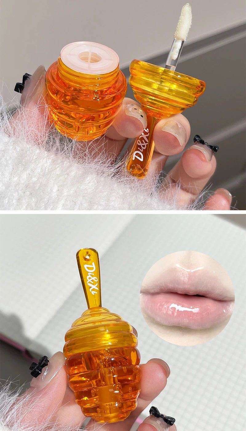 Set de aceites labiales LuxuryGlow Honeypot: cuidado labial hidratante y duradero