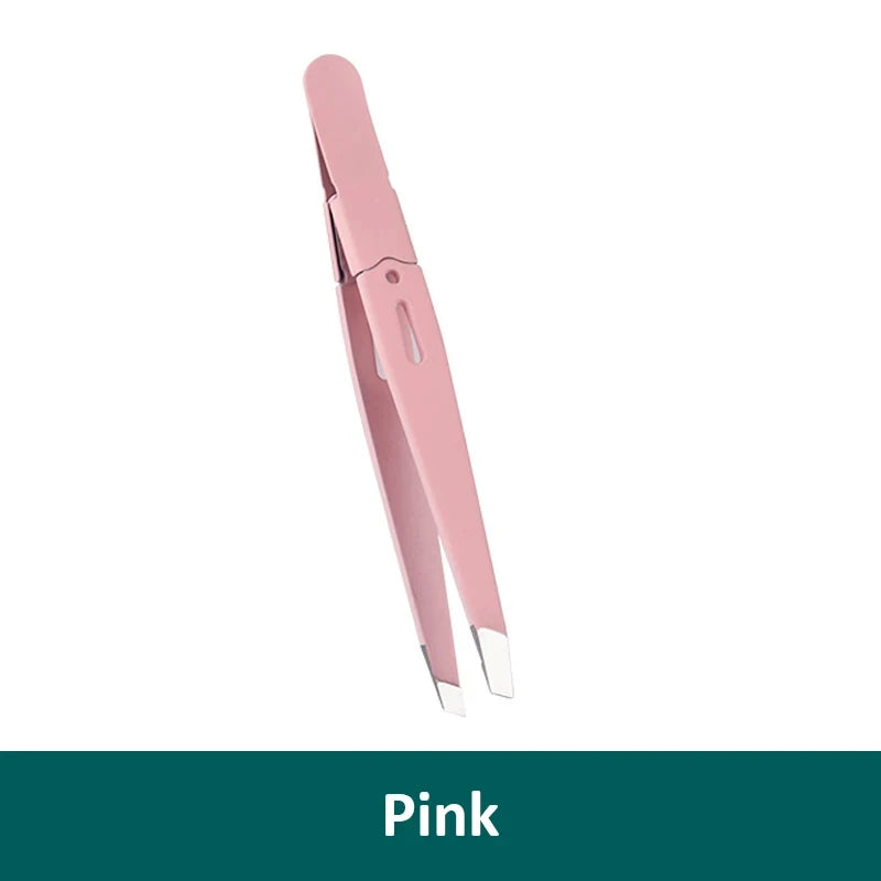 LuxuryGlow Stainless Steel Eyebrow Tweezer | Precision Slanted Tip Hair Remover Tool