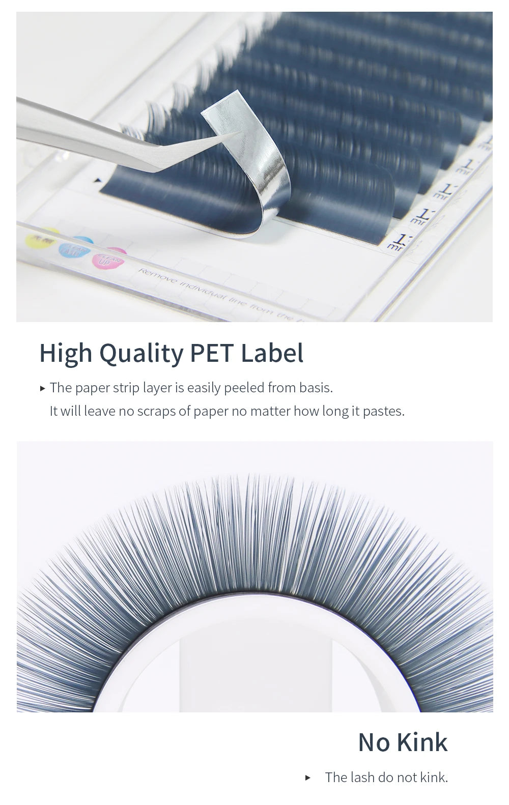 GLAMLASH Morandi Grey Colored Lash Extensions – Natural Individual Eyelashes