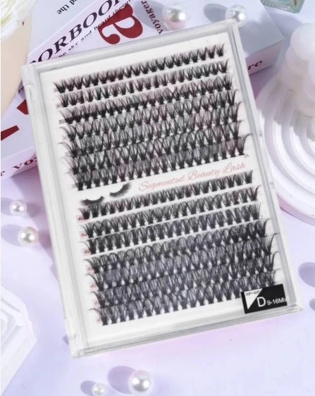 LuxuryGlow 280pcs DIY Cluster Eyelash Extensions 30D/40D Mix Length – Natural Look