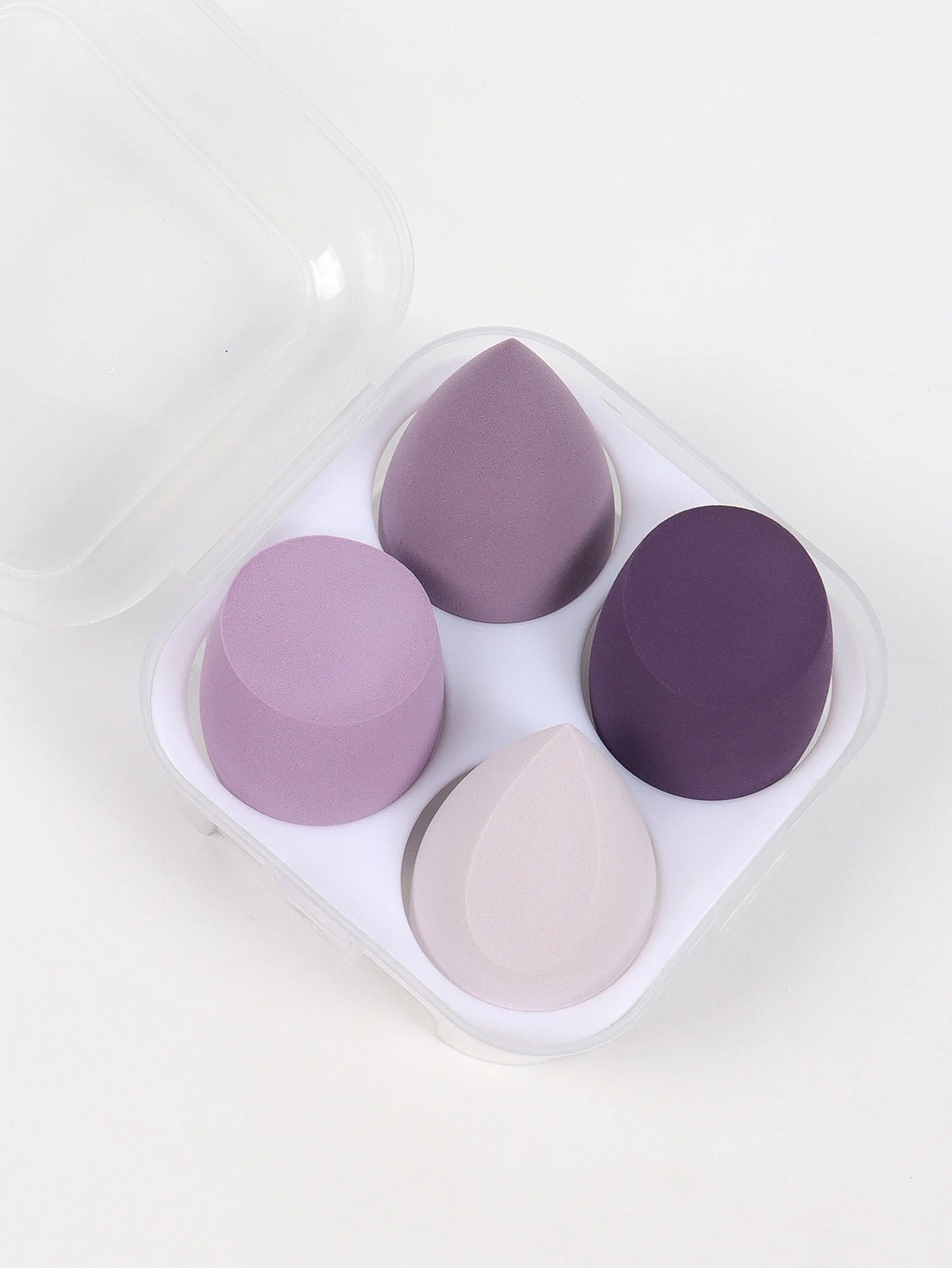 LuxuryGlow 4-Piece Beauty Egg Makeup Sponge Set with Hygienic Storage Case – Flawless Finish