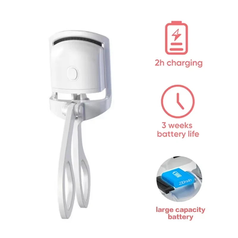 Rizador de pestañas eléctrico LuxuryGlow: rizado duradero, recargable y con suave calor.