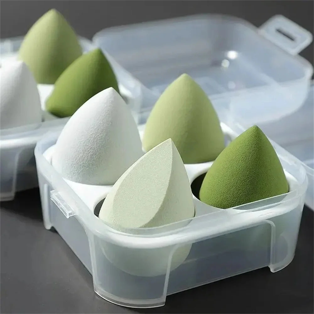 LuxuryGlow 4PCS Soft Makeup Sponge Blender Set – Flawless Foundation & Powder Puff